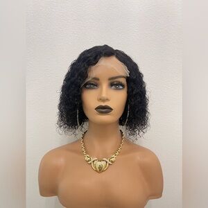 10” Wavy Bob Wig Human Hair, 200% Density Side Part, Glueless Lace Front (6”x4”)